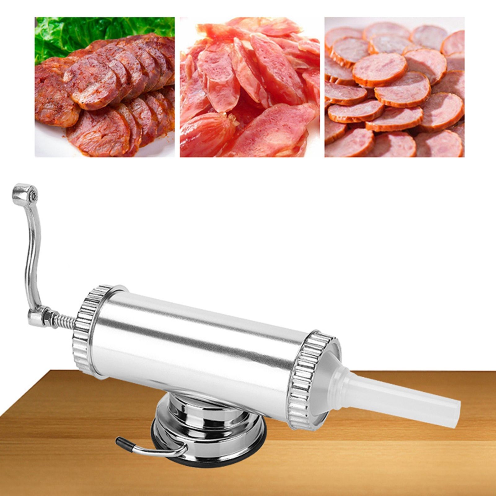 2 LB Aluminum Alloy Sausage Stuffer Maker Meat Filler Kit for Home Use view 9