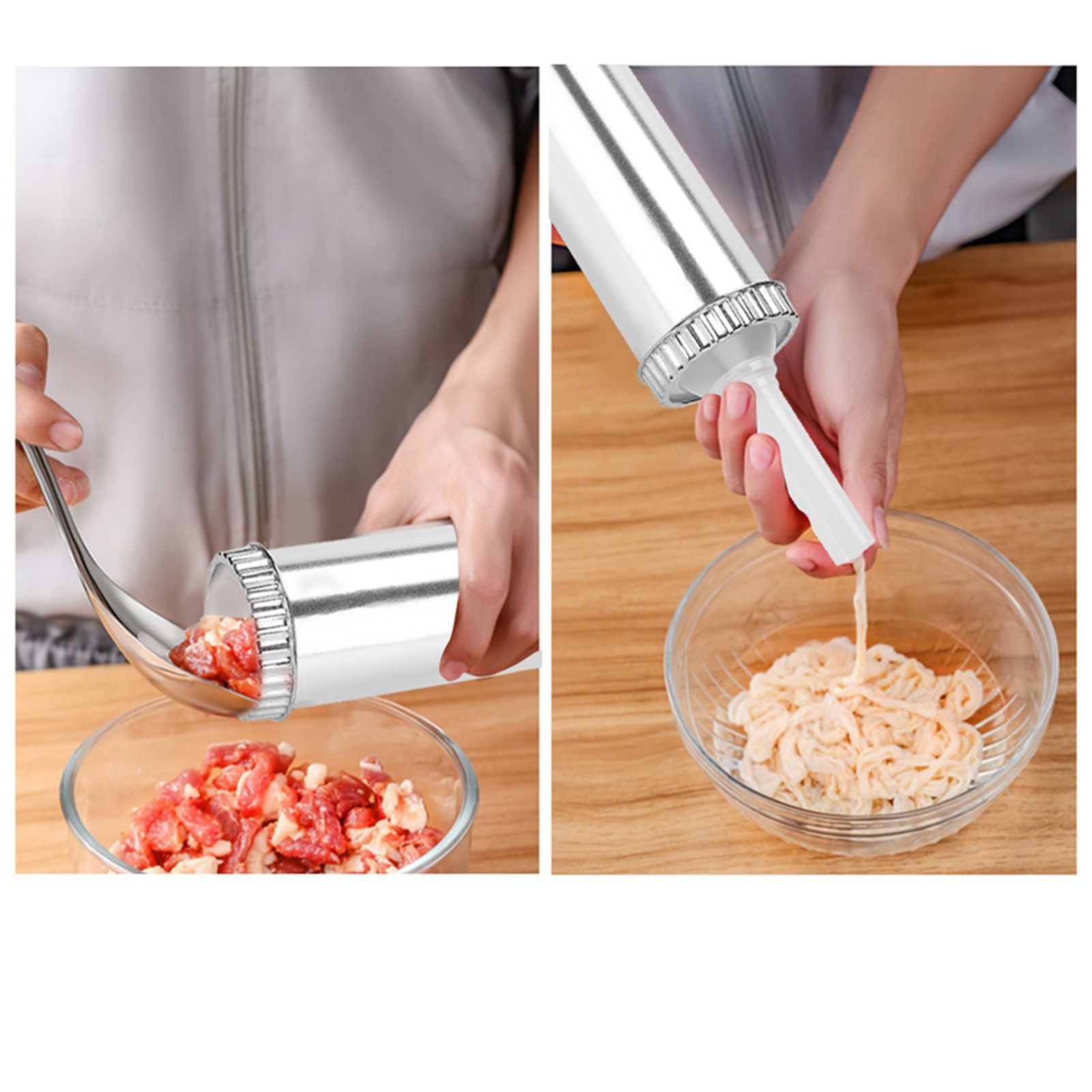 2 LB Aluminum Alloy Sausage Stuffer Maker Meat Filler Kit for Home Use view 12