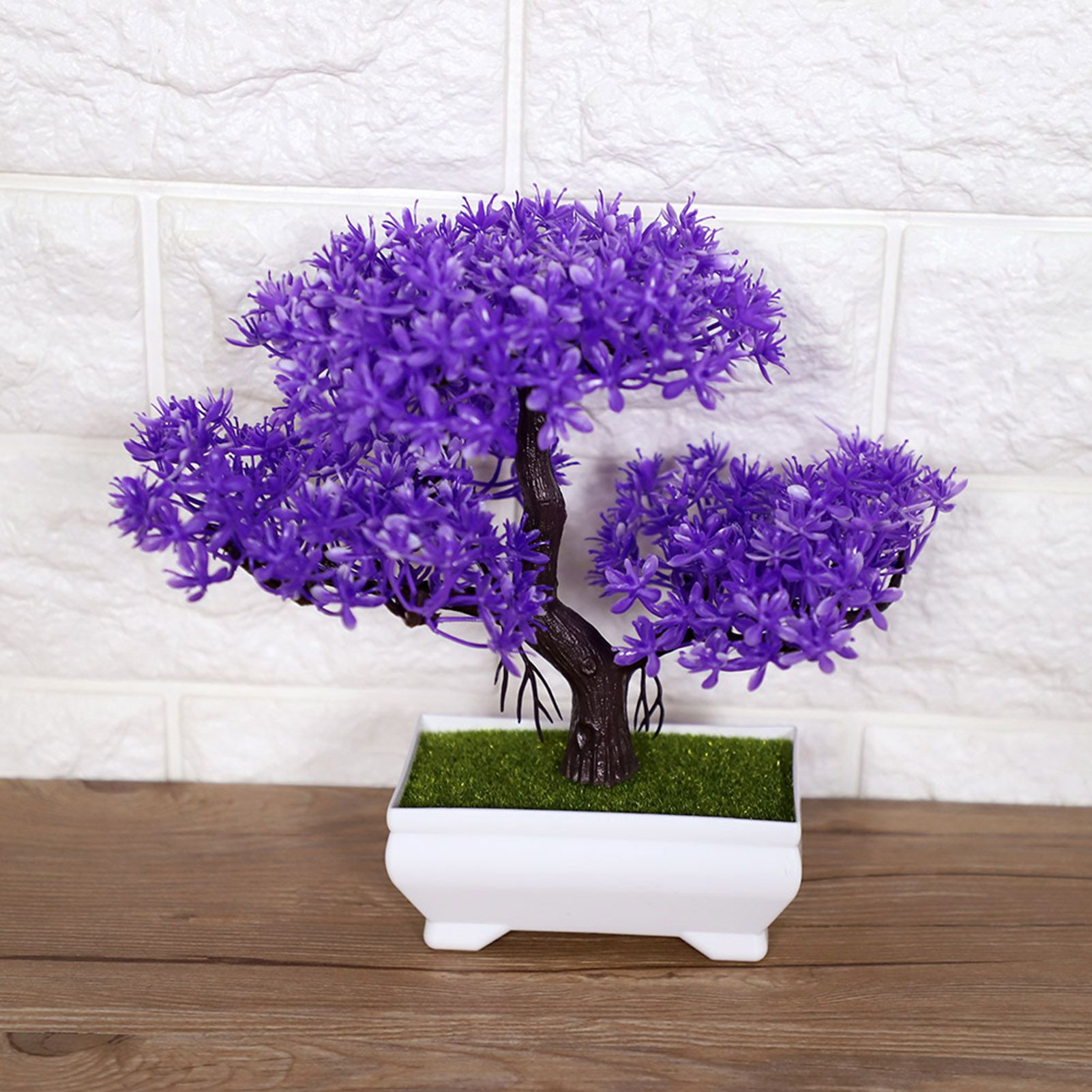 Artificial Bonsai Fake Blossom Flower Potted Plant Home Office Decor view 5