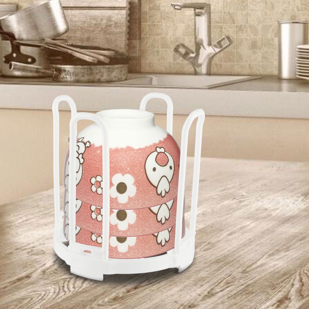 Durable Plastic Folding Healthy Dish Bowl Storage Shelf for Dry Kitchen Good view 3