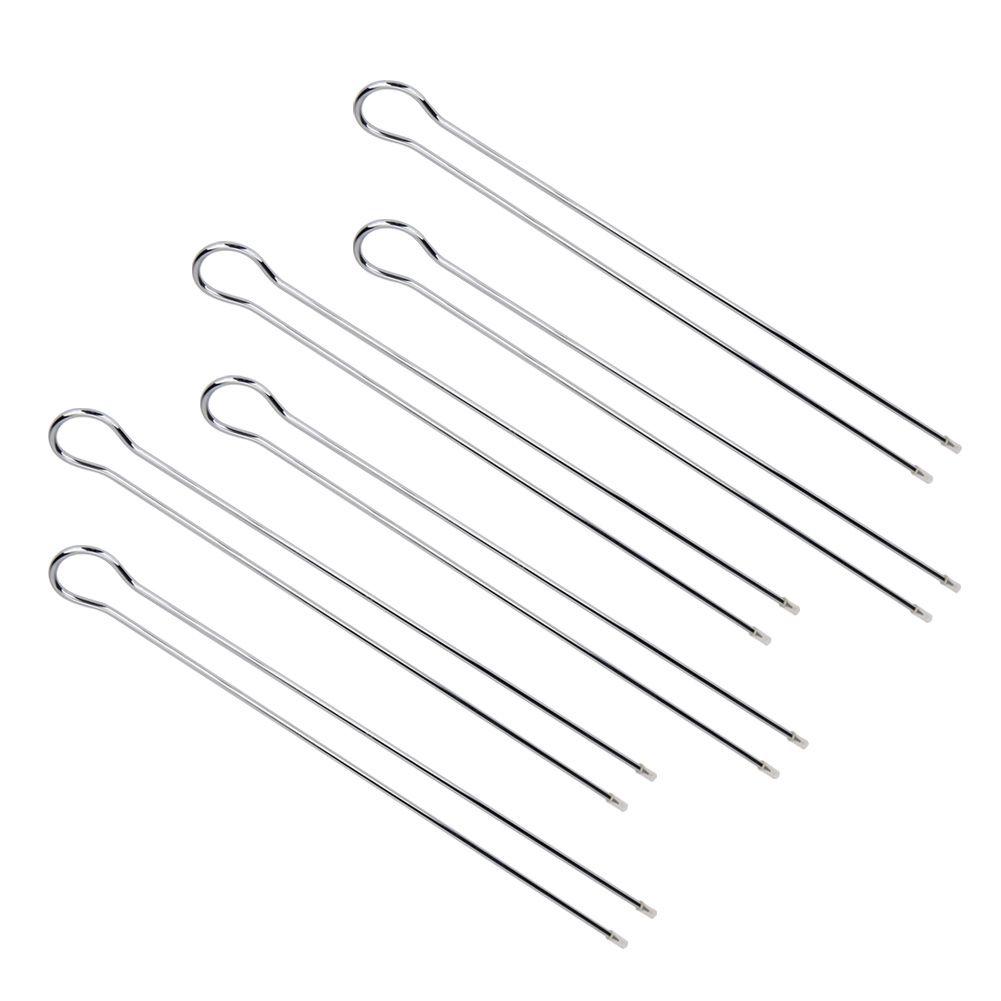 6Pcs Metal BBQ Grilling Fork Sticks Skewer BBQ Grill Set Outdoor Picnic view 2