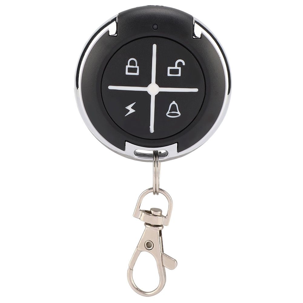 4 Key Black Round Auto Copy Garage Gate Door Wireless Remote Control(433MHZ)
