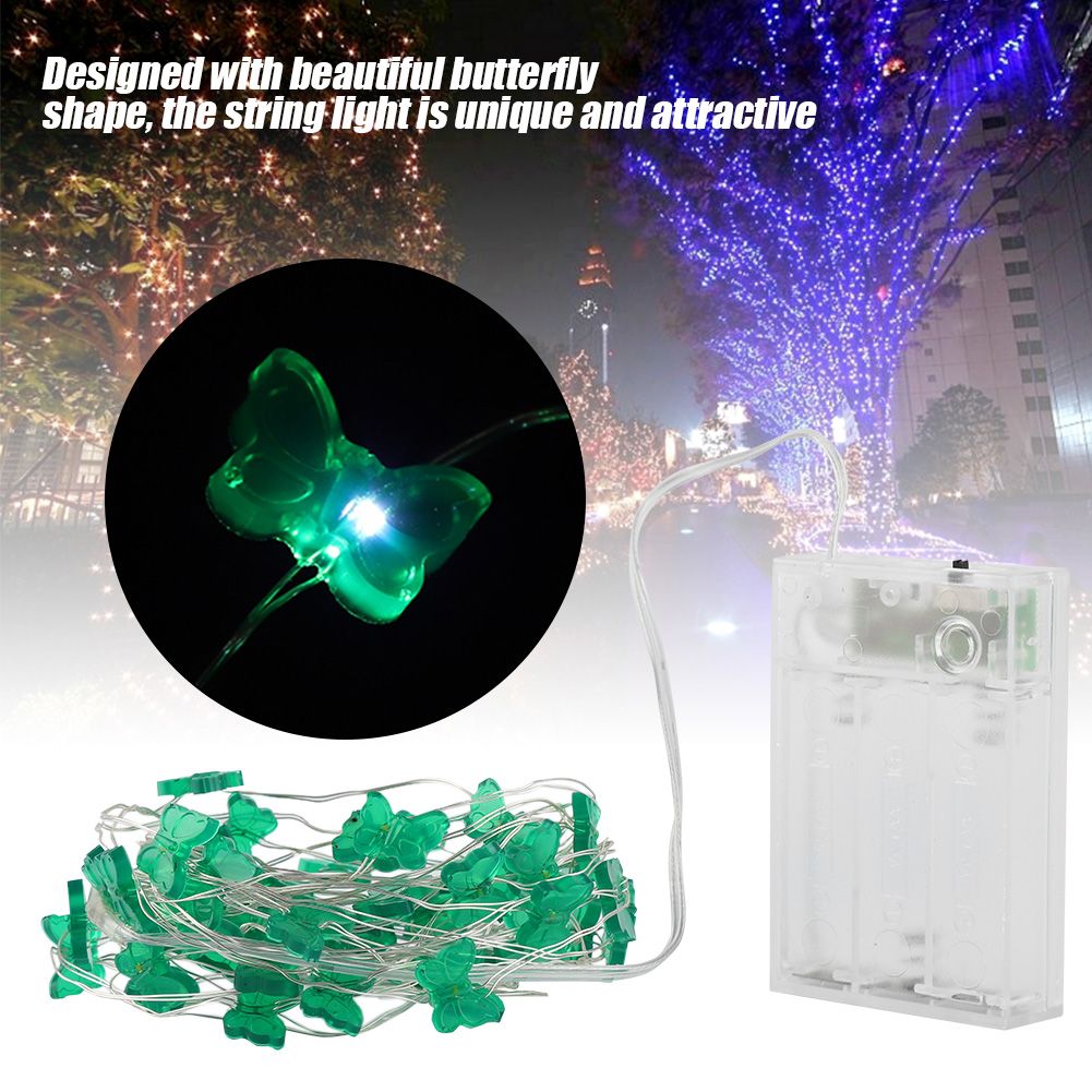 Battery Powered Butterfly Type 50LED String Light Wedding Party Garden Hanging view 3