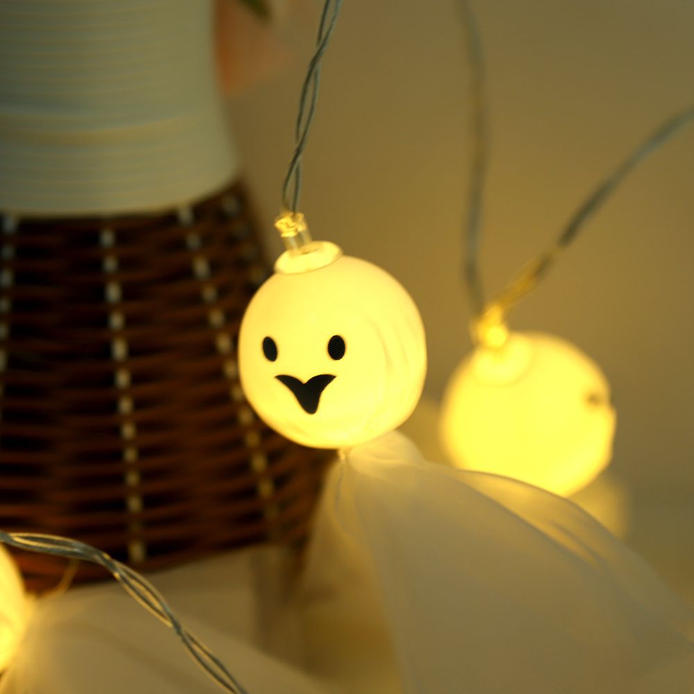 1.5M 10 LED Ghost Elf Grimace Fairy Lights String Halloween Party Props view 14