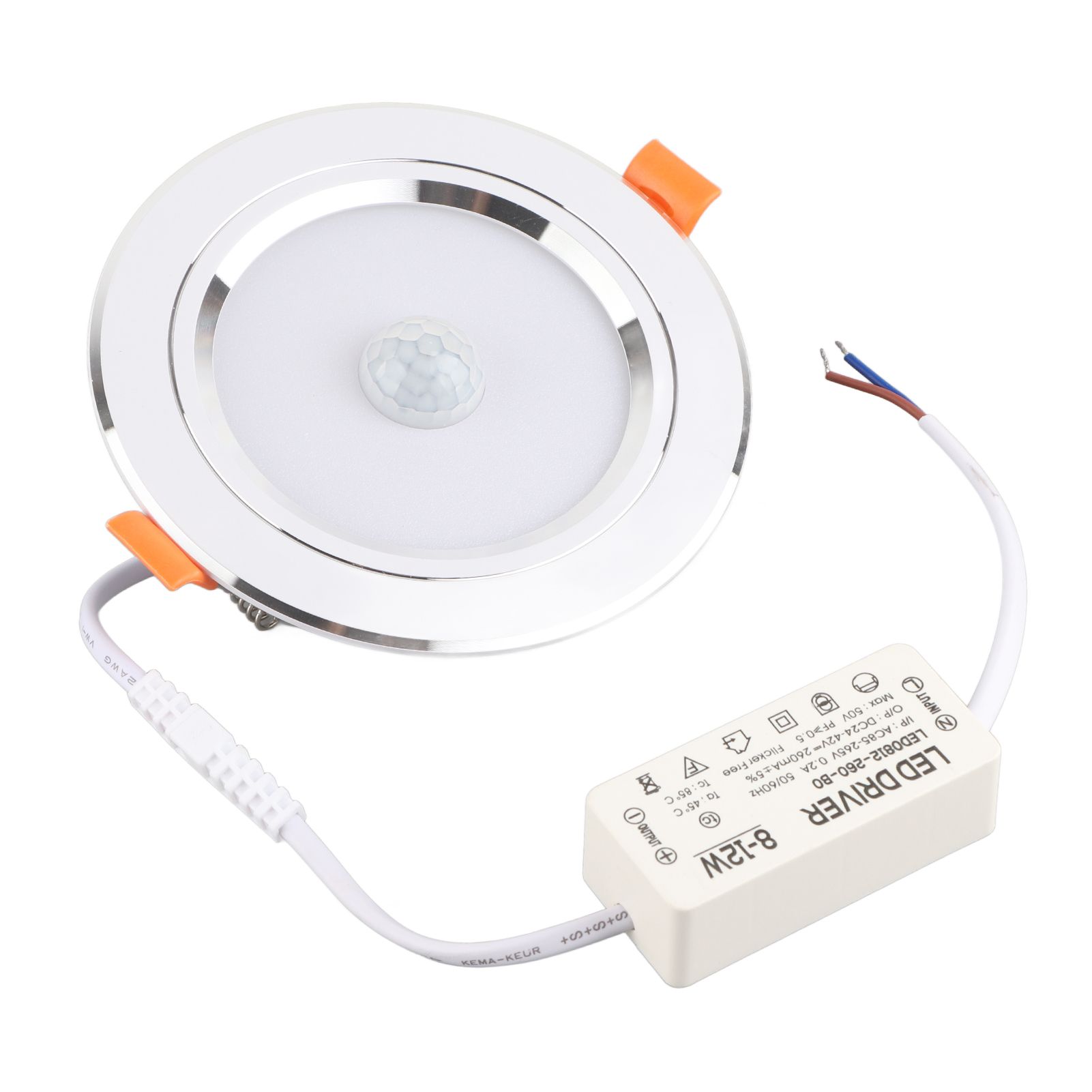 9w Round 18LED Infrared Sensor Downlight Human Body Induction Ceiling Light — image 1