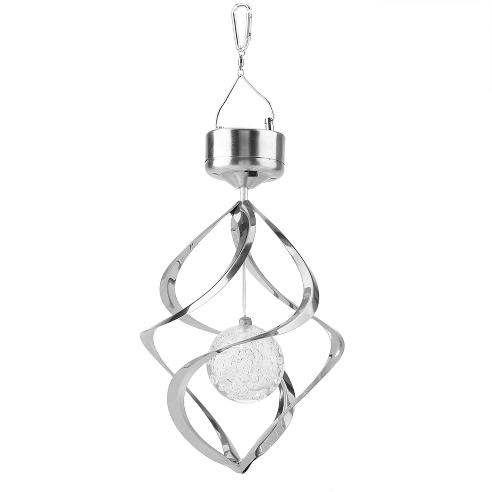 Solar Powered LED Wind Chime Light Colorful Hanging Spinner Lamp for Home view 6