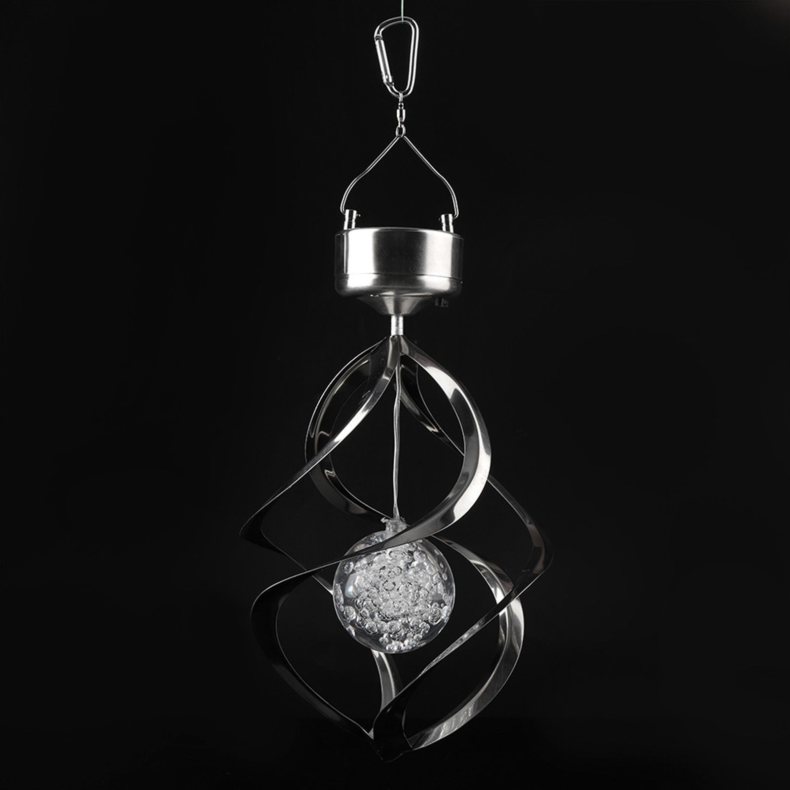 Solar Powered LED Wind Chime Light Colorful Hanging Spinner Lamp for Home view 8