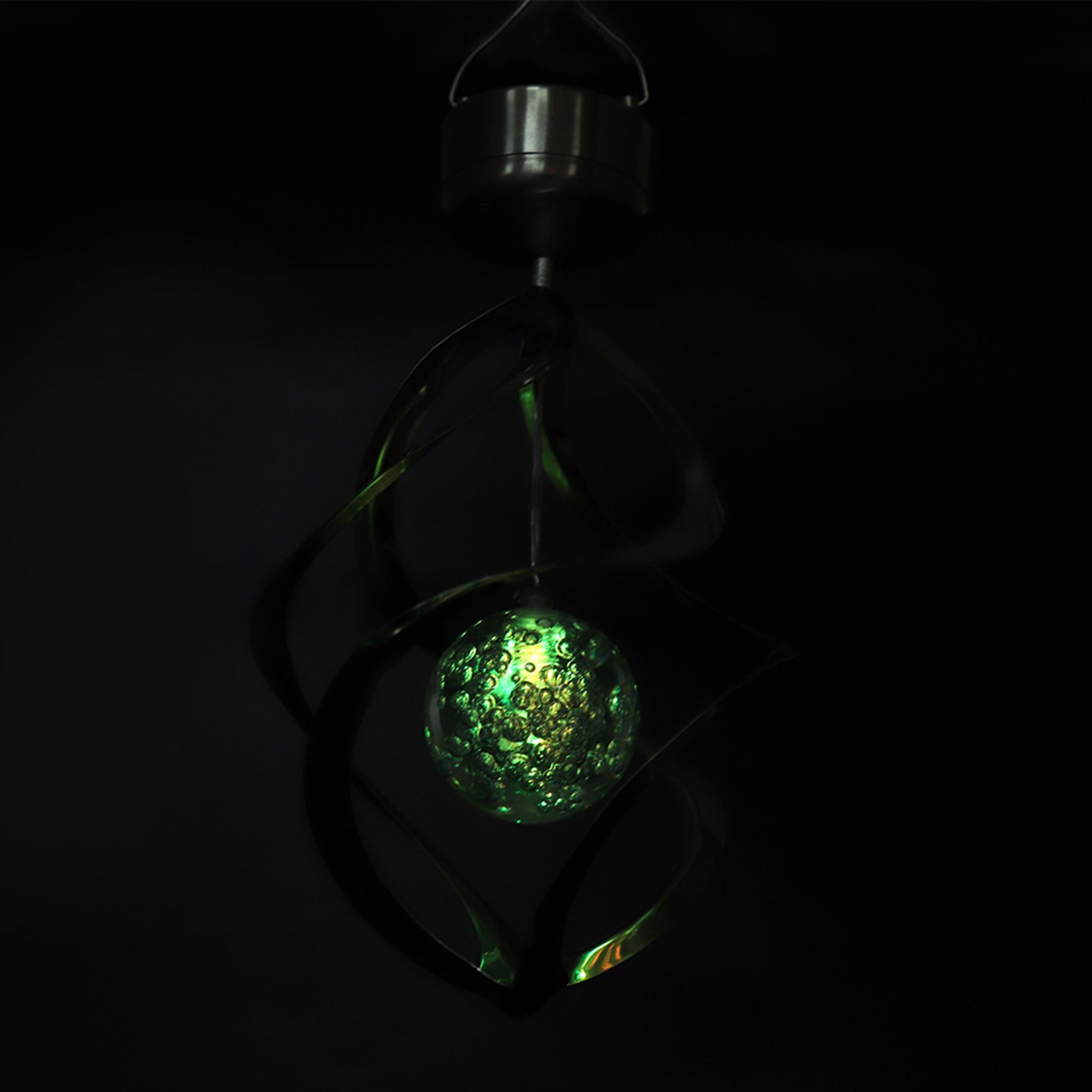 Solar Powered LED Wind Chime Light Colorful Hanging Spinner Lamp for Home view 9