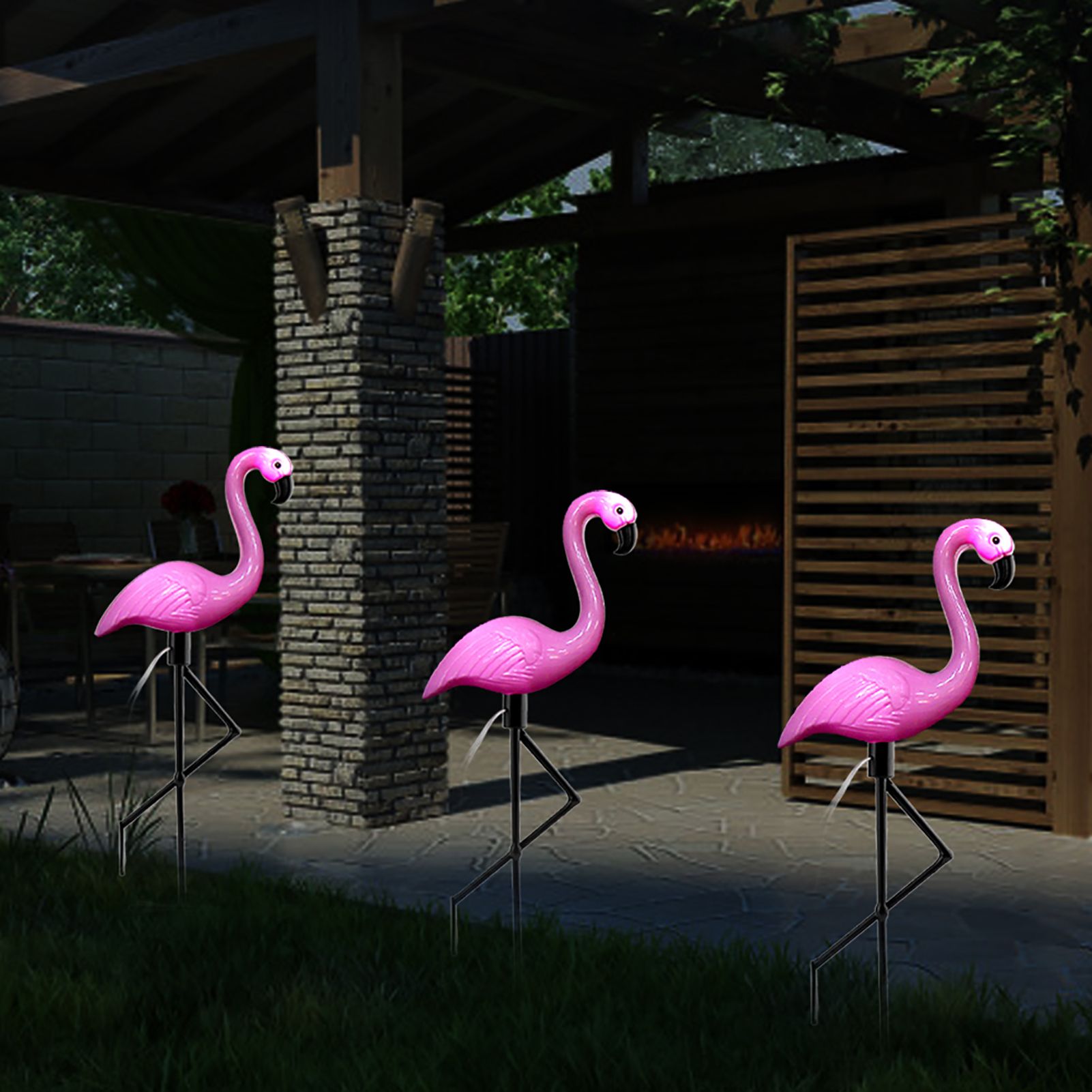 3 In 1 LED Flamingo Solar Power Light for Outdoor Waterproof Yard Garden Lawn Lamp view 11