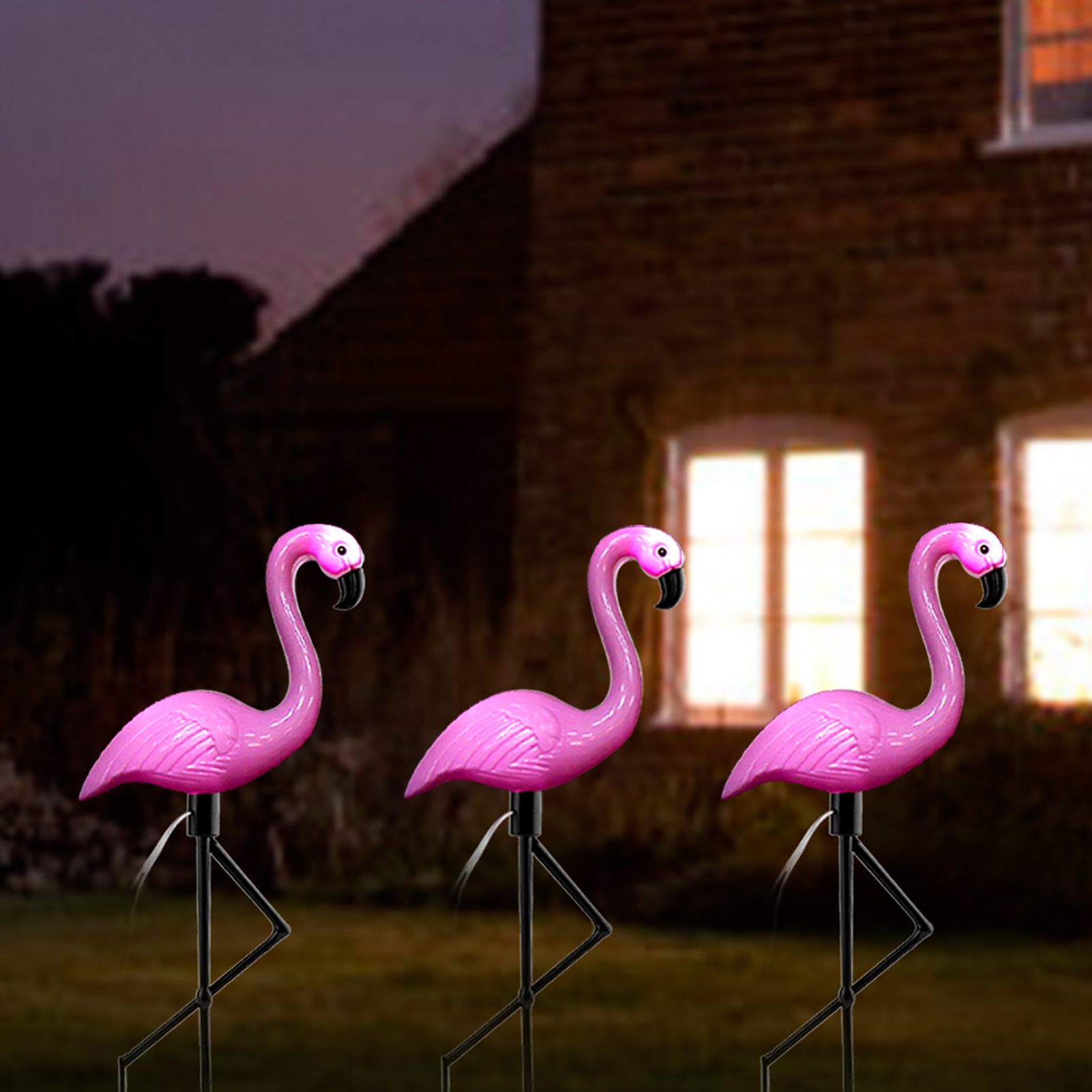 3 In 1 LED Flamingo Solar Power Light for Outdoor Waterproof Yard Garden Lawn Lamp view 12