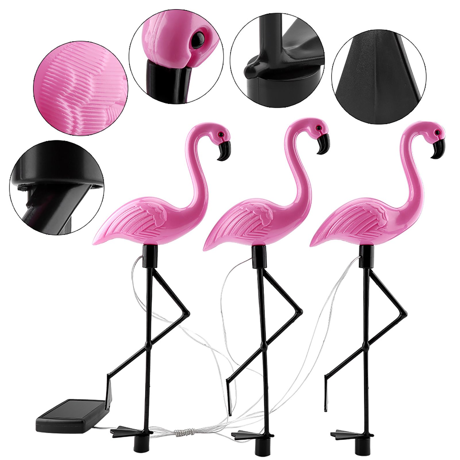 3 In 1 LED Flamingo Solar Power Light for Outdoor Waterproof Yard Garden Lawn Lamp view 13