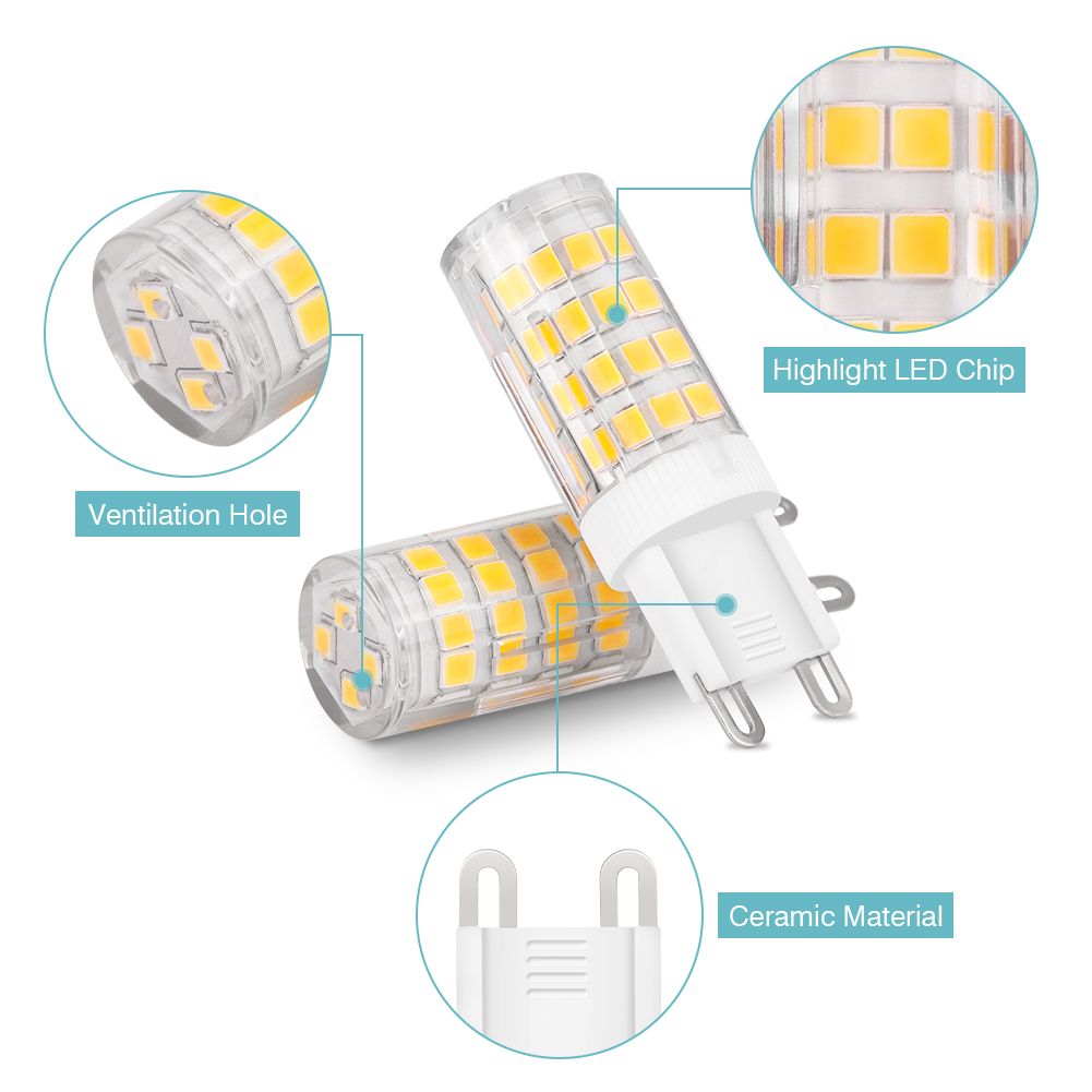 FBA Warm White No stroboscopic 5W G9 Corn Bulb Ceramic Highlight (6 Pack) view 5