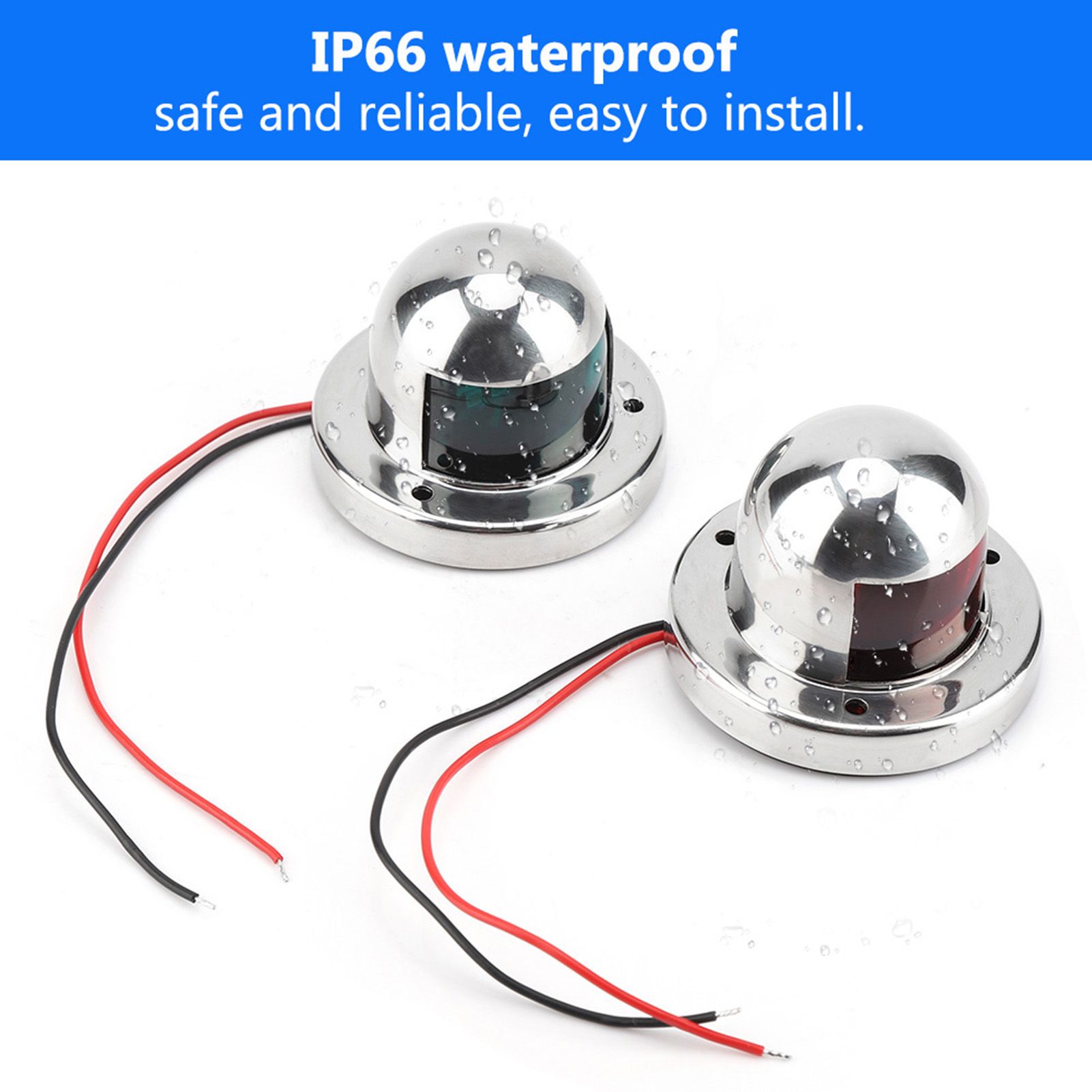 Boat Navigation 12V Marine Yacht Light LED Bow Side Lights Pontoons Sailing view 10