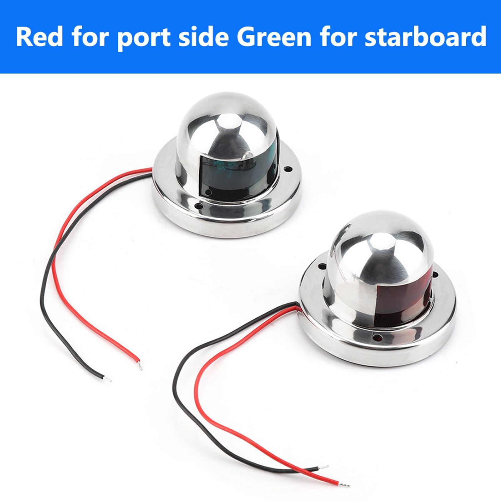 Boat Navigation 12V Marine Yacht Light LED Bow Side Lights Pontoons Sailing view 14