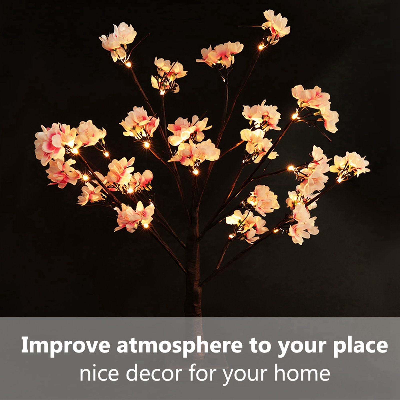 Indoor 24pcs LED Cherry Tree Shape Lamp Home Party Decor Light view 12