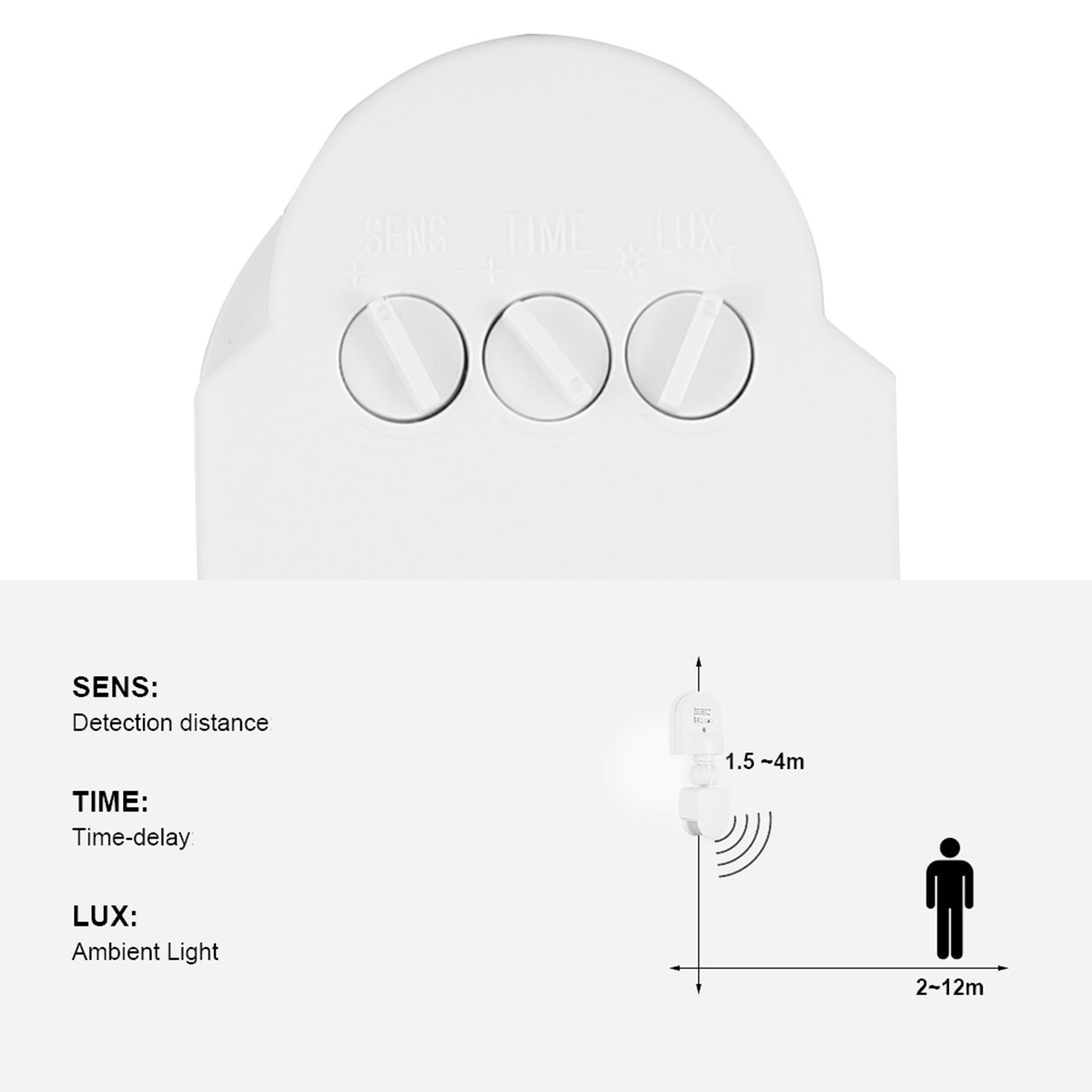 DC9‑24V Waterproof Adjustable Infrared Sensor Human Body Induction Sensor Switch view 11