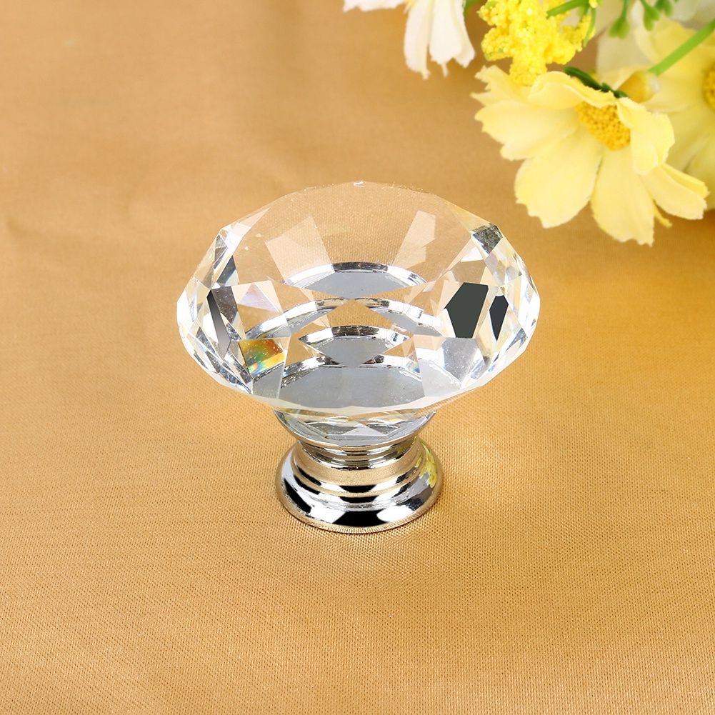 8Pcs 40mm Diamond Shape Cabinet Knob Drawer Pull for Cupboard Kitchen and view 12