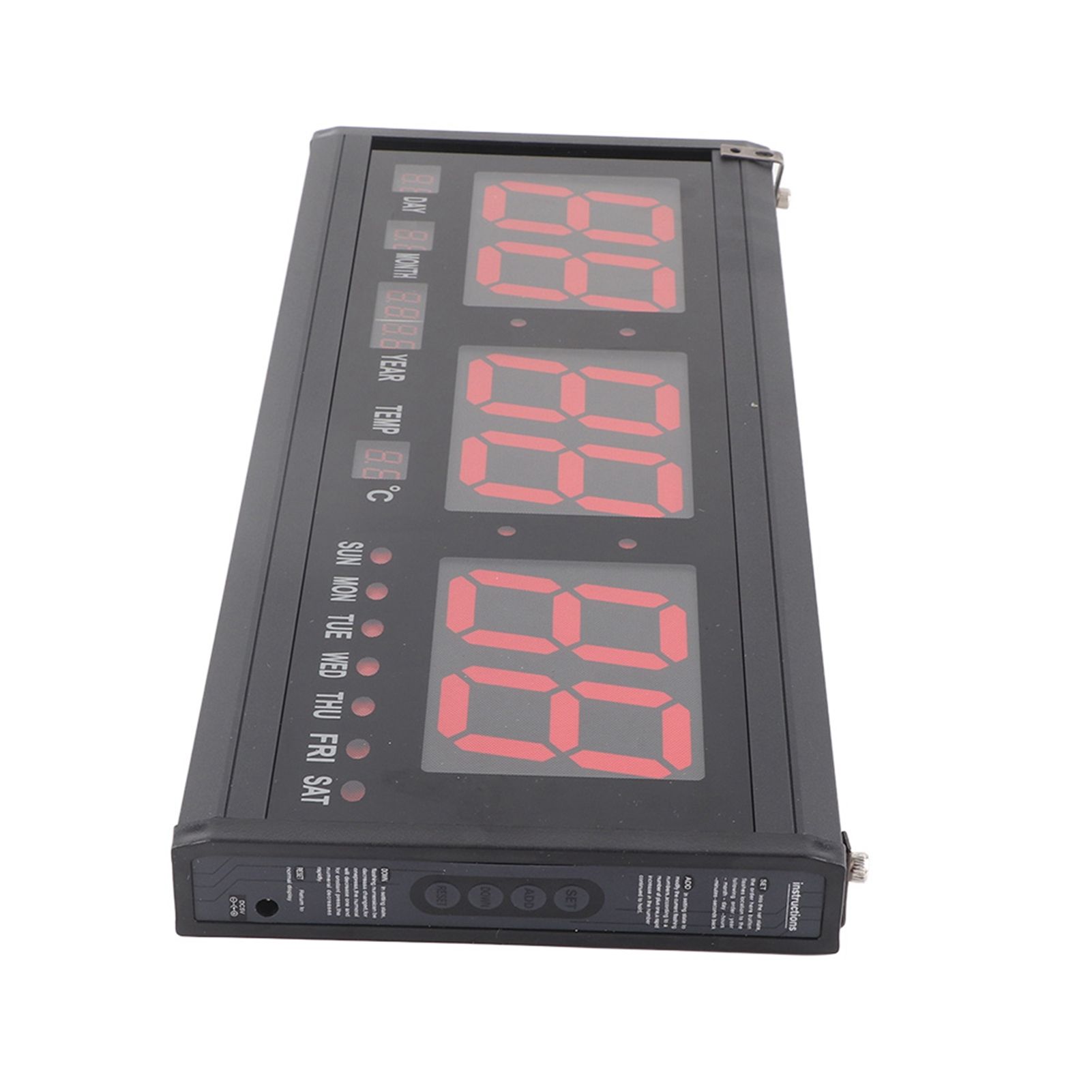 Digital Wall Clock LED Time Calendar Temperature Desk Table Clocks Home Supplies view 8