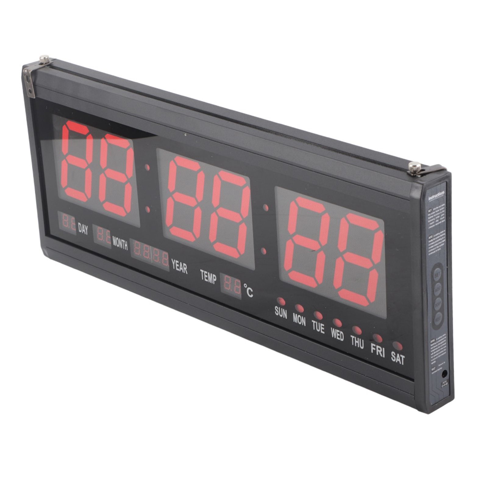 Digital Wall Clock LED Time Calendar Temperature Desk Table Clocks Home Supplies view 10