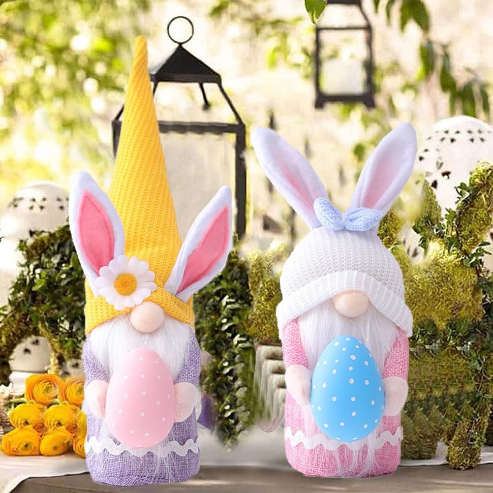 Easter Plush Toy Bunny Eggs Home Decoration Dwarf Elf Dolls Household view 4