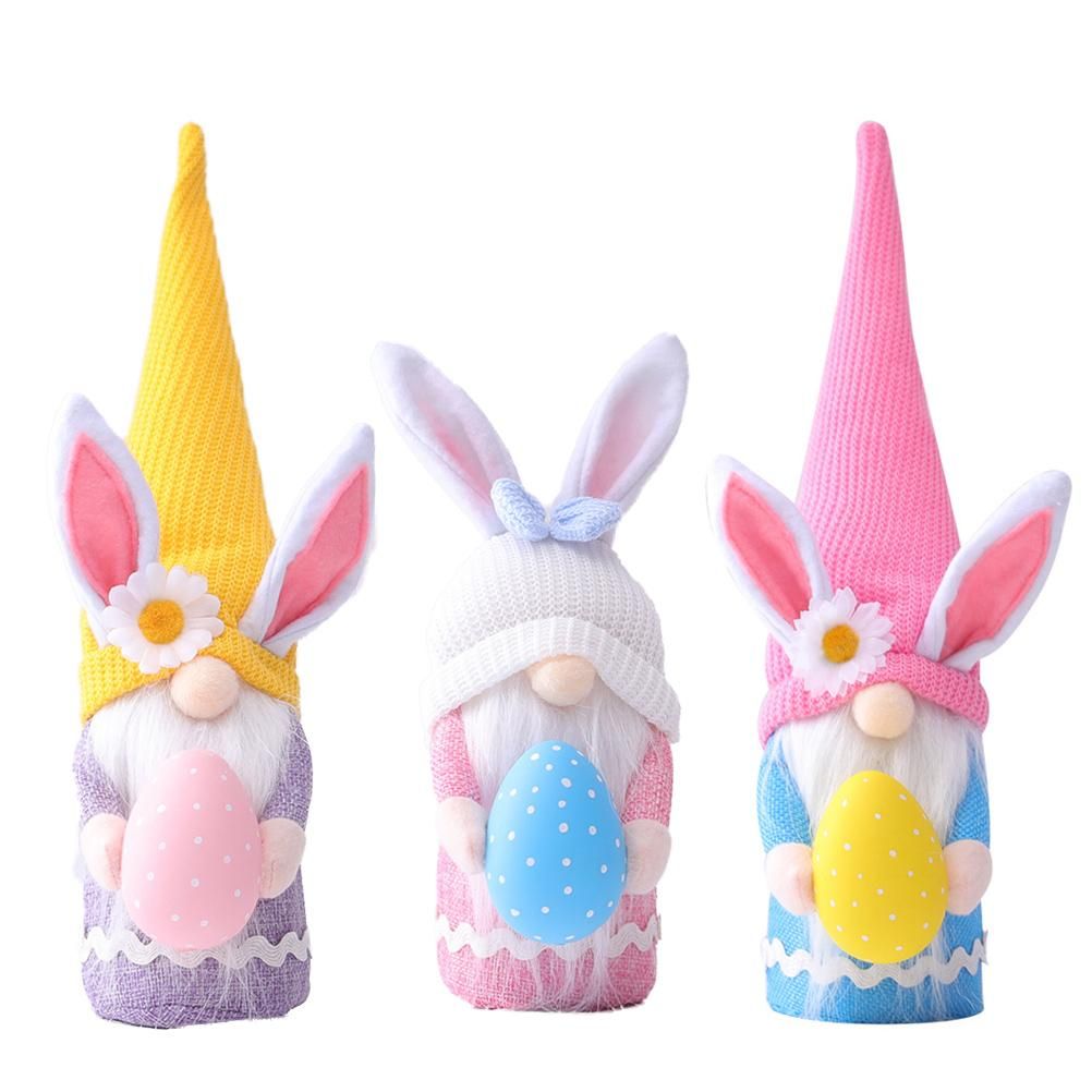 Easter Plush Toy Bunny Eggs Home Decoration Dwarf Elf Dolls Household view 5