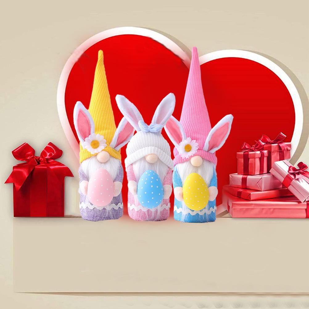 Easter Plush Toy Bunny Eggs Home Decoration Dwarf Elf Dolls Household view 6