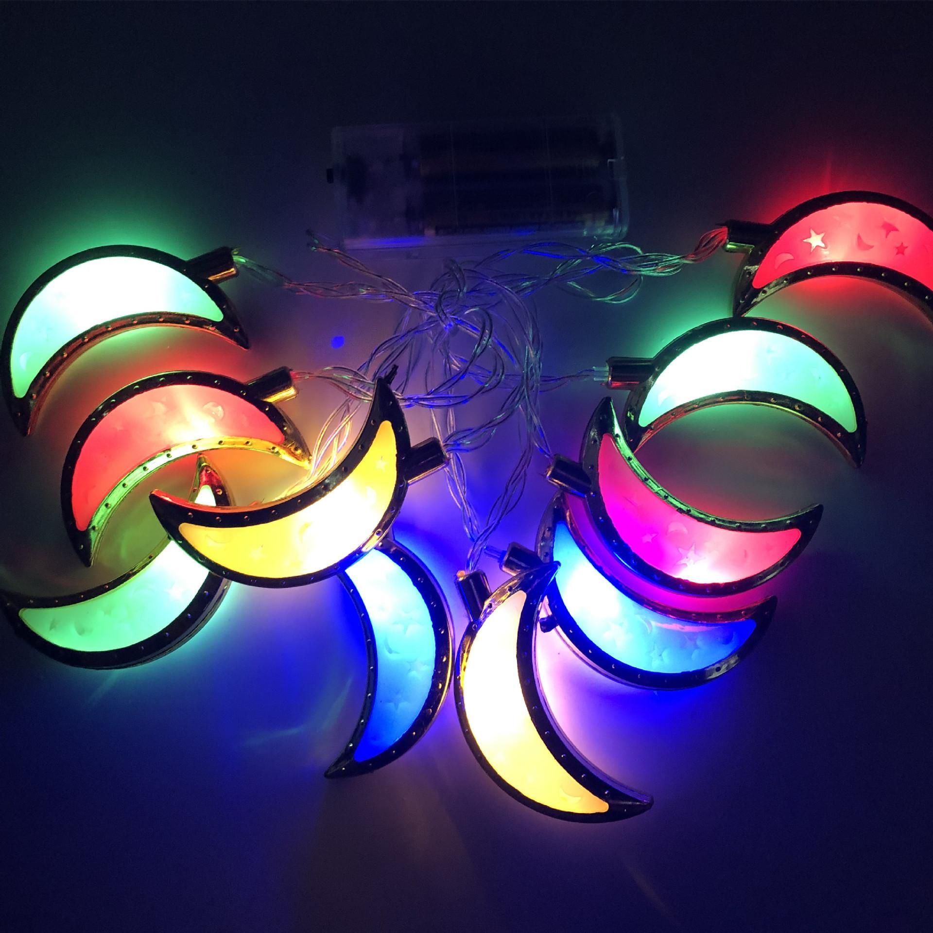 LED Eid Mubarak Decorative String Lights Muslim Ramadan Moon String Lights — image 1