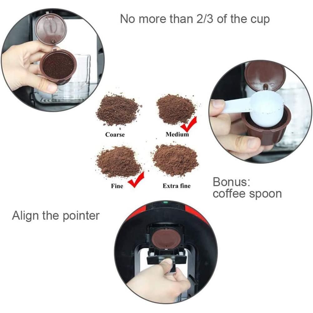 3Pcs Reusable Coffee Capsule Refillable Capsules Plastic Reusable Capsules view 5