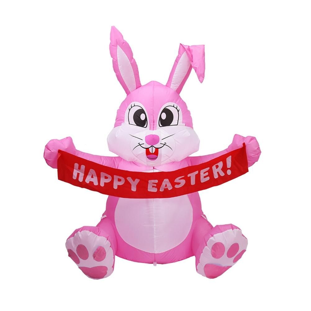 1.5M Inflatable Easter Bunny Doll Toy LED Night Light Figure Blow Up Yard Lawn view 2