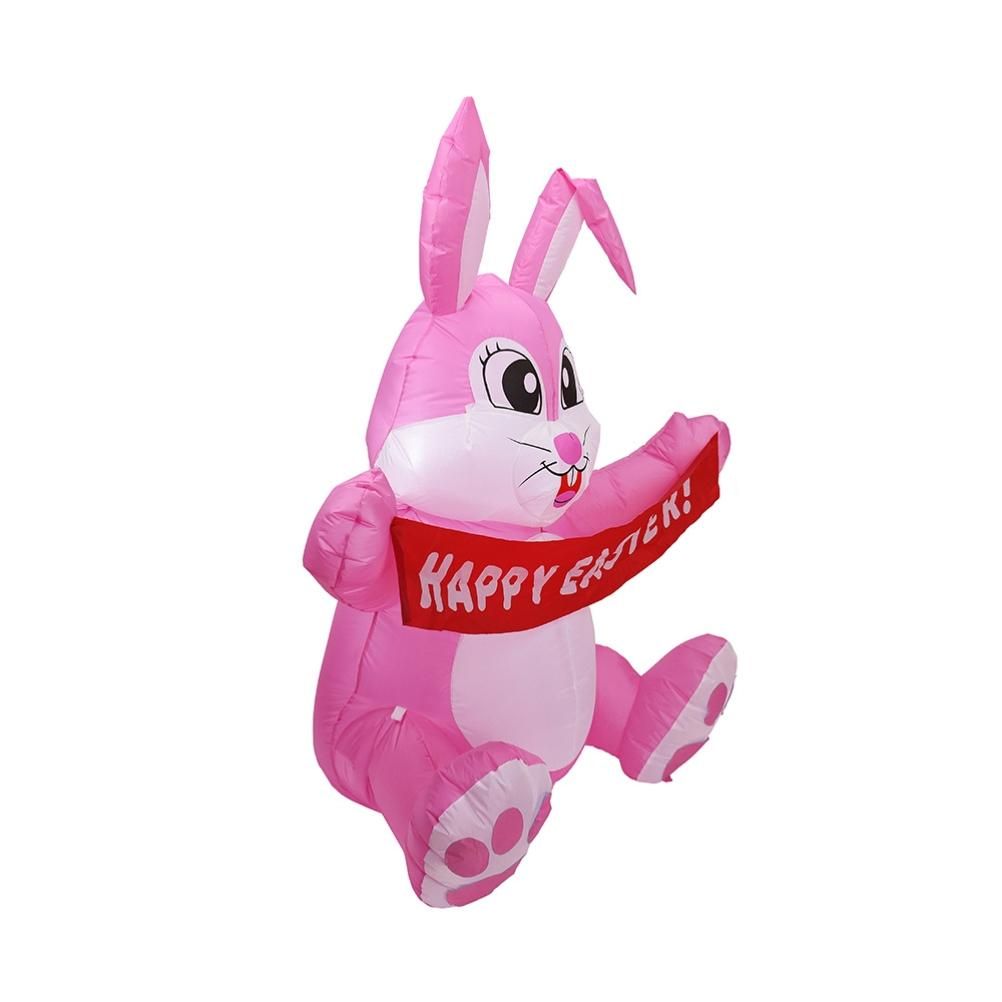 1.5M Inflatable Easter Bunny Doll Toy LED Night Light Figure Blow Up Yard Lawn view 3
