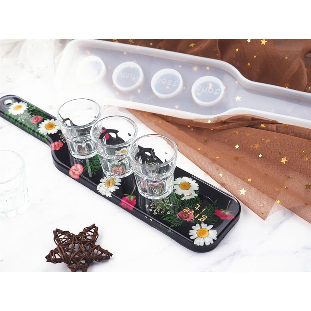 Silicone Tray Mold Glass Cup Tray Mold DIY Silicone Epoxy Resin Mold Wine view 6