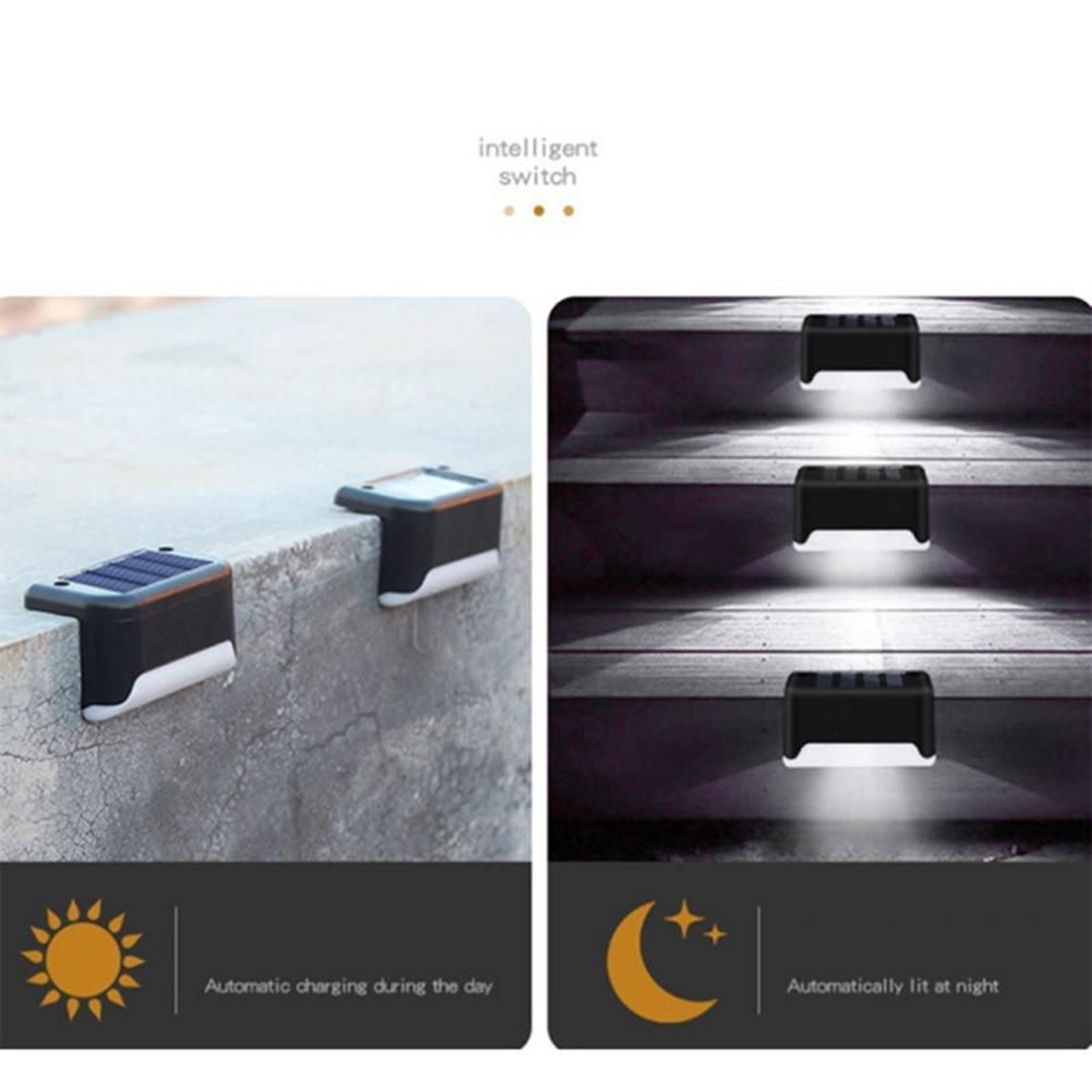 Outdoor Solar Deck Lights Solar Step Lights Waterproof Led Solar Lights White view 7