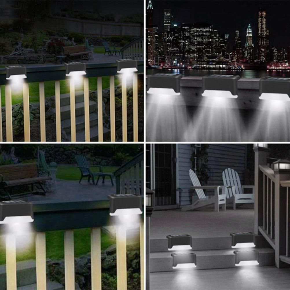 Outdoor Solar Deck Lights Solar Step Lights Waterproof Led Solar Lights White view 8