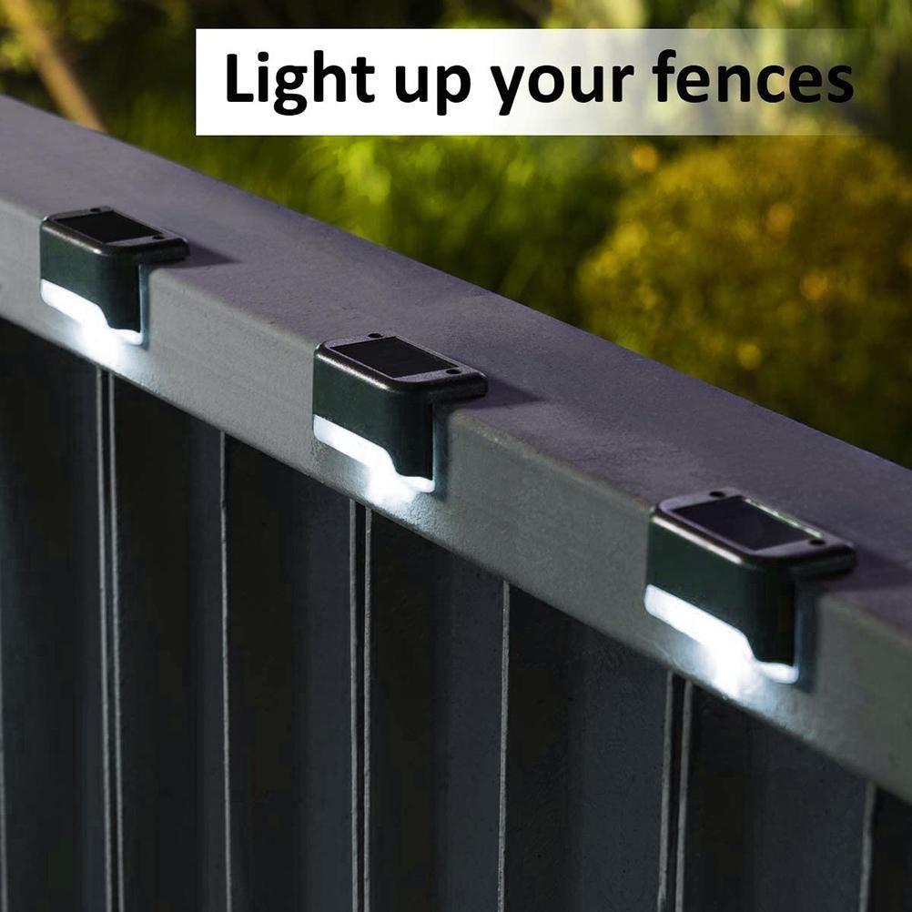 Outdoor Solar Deck Lights Solar Step Lights Waterproof Led Solar Lights White view 9