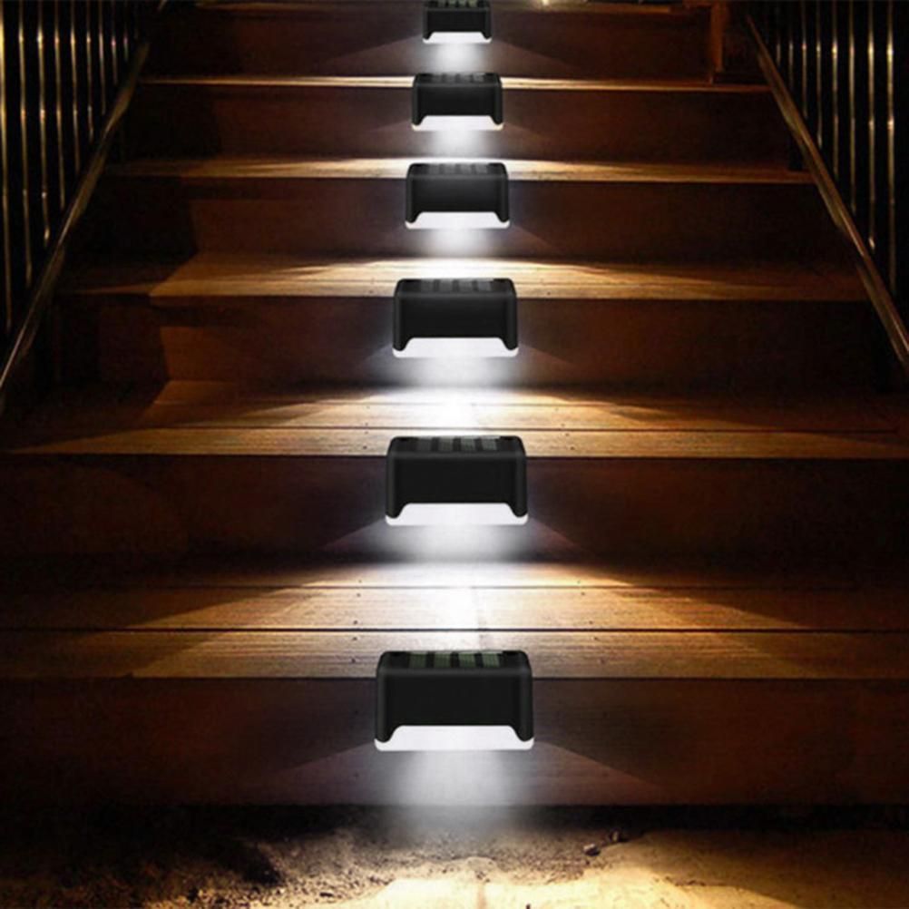 Outdoor Solar Deck Lights Solar Step Lights Waterproof Led Solar Lights White view 4