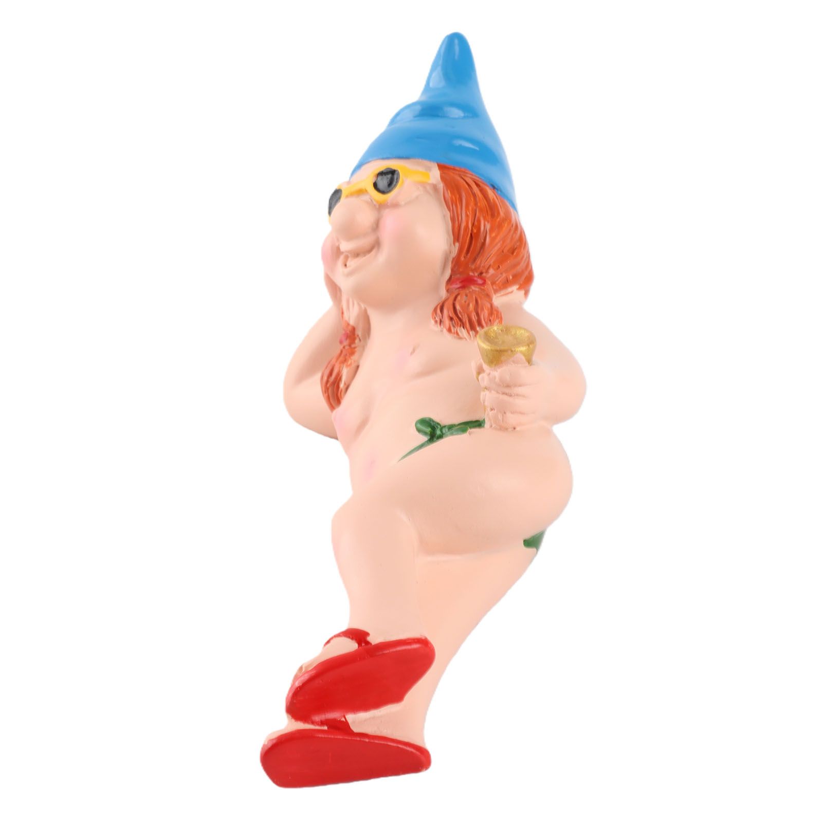 Garden Goblin Art Decoration Funny Elf Statue Resin Dwarf Naughty Garden view 3