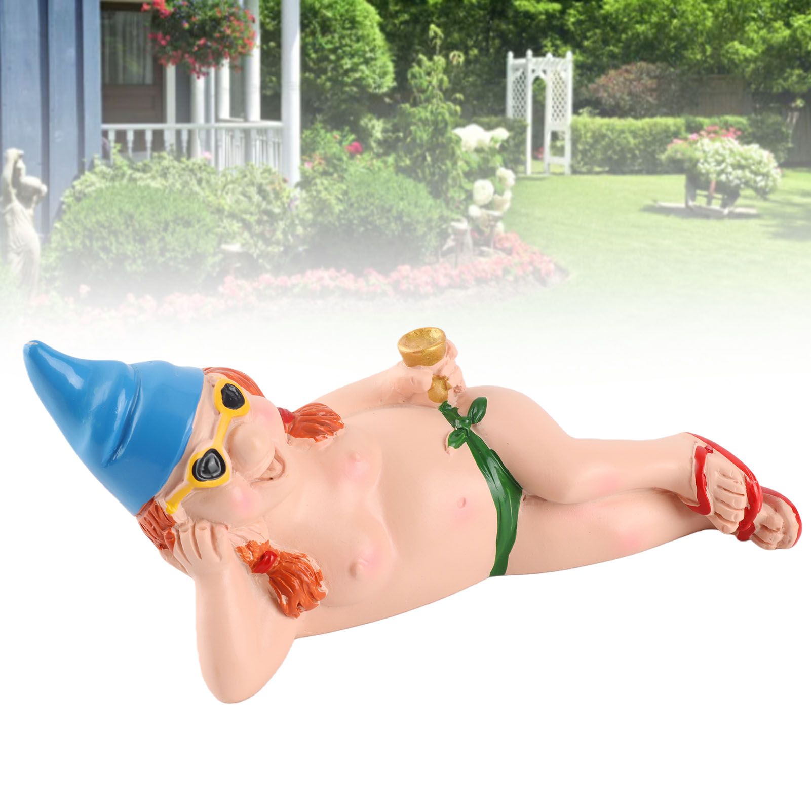 Garden Goblin Art Decoration Funny Elf Statue Resin Dwarf Naughty Garden view 9