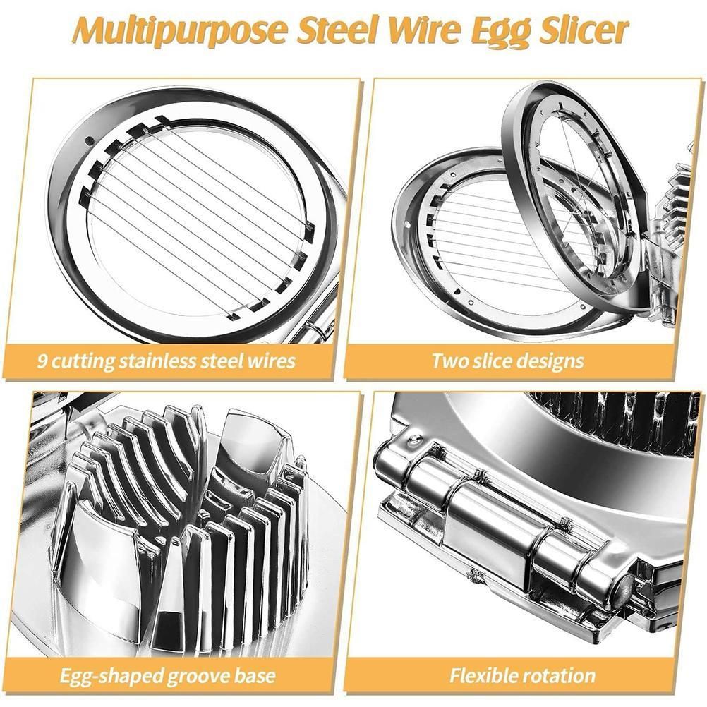 2 in 1 Zinc Alloy Boiled Egg Cutter Grater Household Egg Cutting Tool Cooking view 3