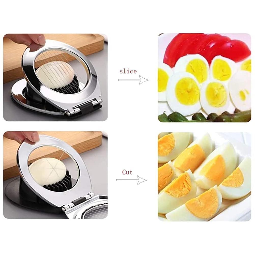 2 in 1 Zinc Alloy Boiled Egg Cutter Grater Household Egg Cutting Tool Cooking view 6