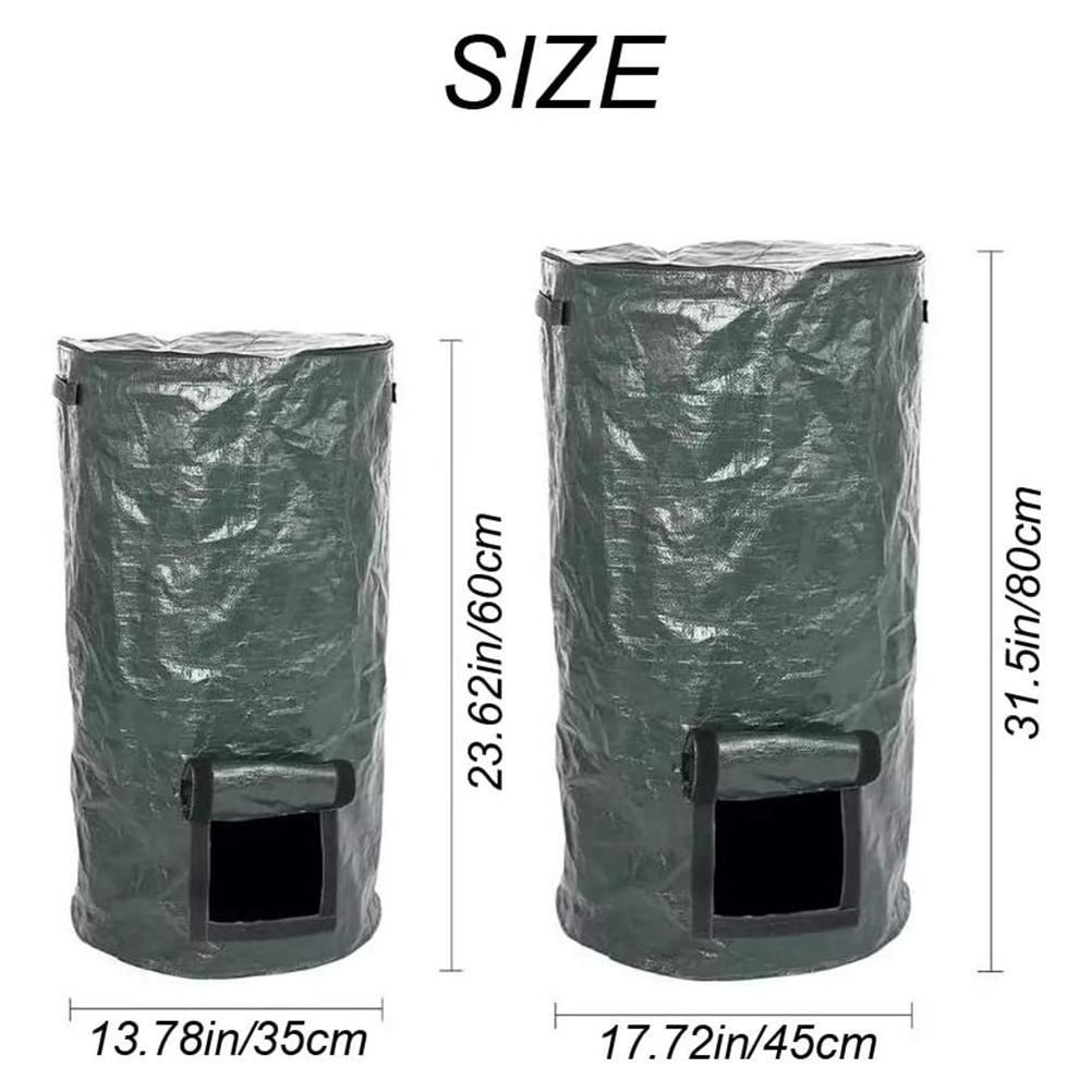 2 Pack Organic Compost Bags 15 Gallon 34 Gallon Garden Compost Bins Reusable