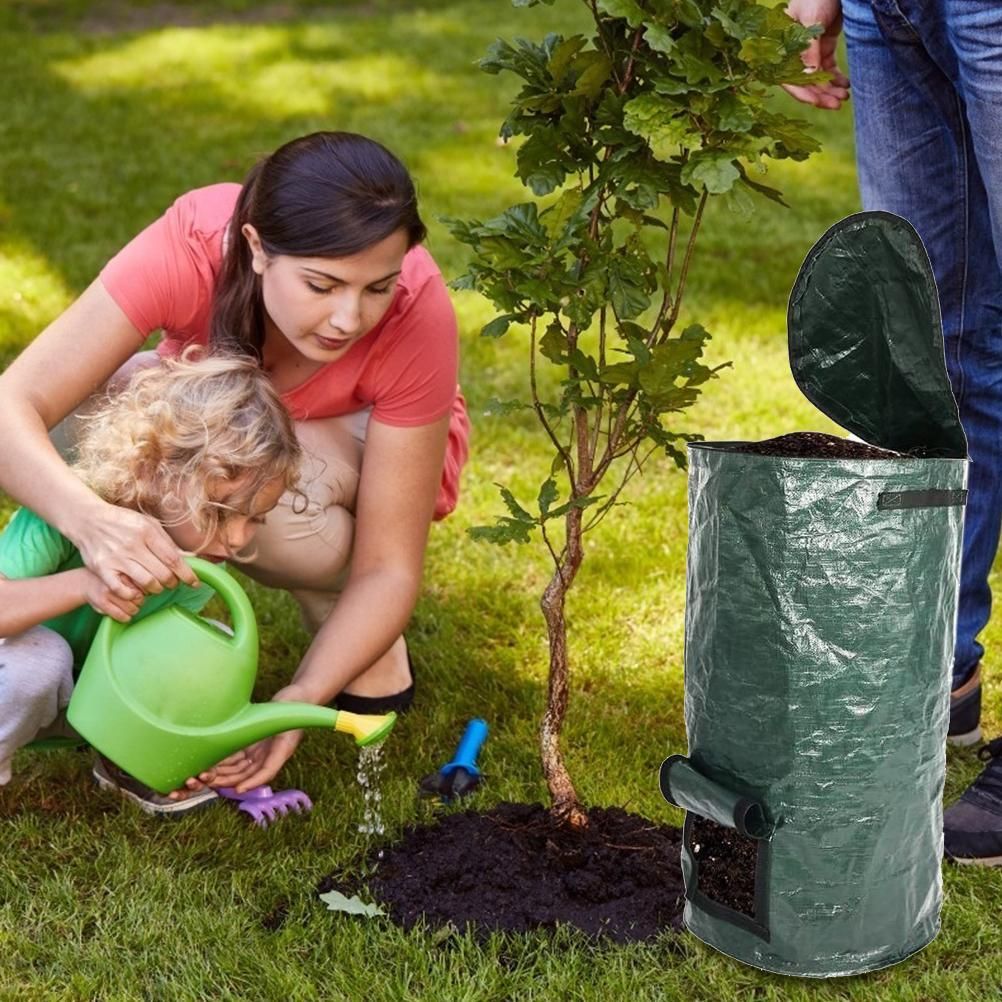 2 Pack Organic Compost Bags 15 Gallon 34 Gallon Garden Compost Bins Reusable view 6