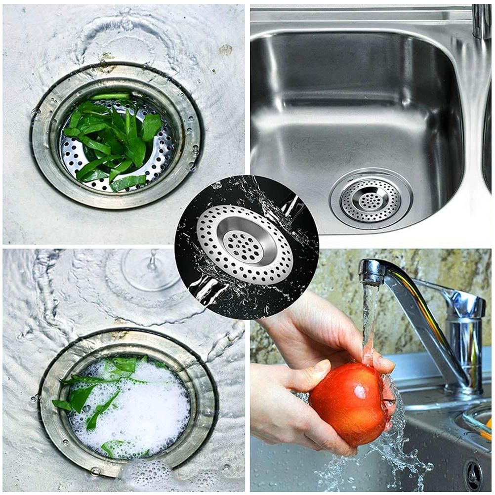 4PCS Stainless Steel Sink Drain Plug Sink Filter Kitchen Sink Strainer for view 5
