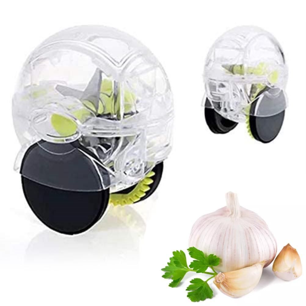 Garlic Mincer Garlic Chopper Rolling Manual Garlic Crusher with Wheel Kitchen view 3