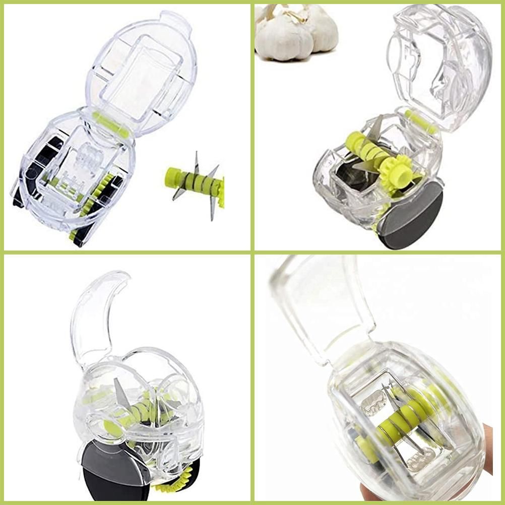 Garlic Mincer Garlic Chopper Rolling Manual Garlic Crusher with Wheel Kitchen view 4