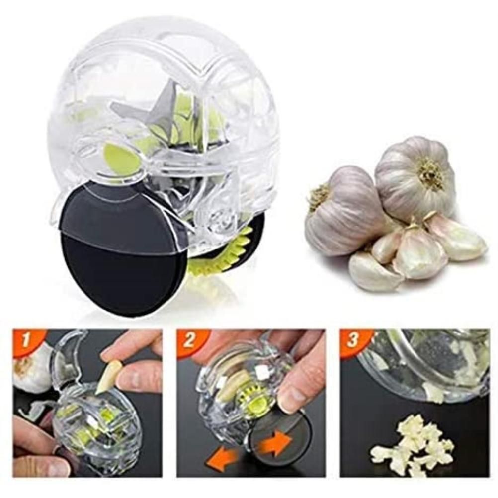 Garlic Mincer Garlic Chopper Rolling Manual Garlic Crusher with Wheel Kitchen view 5