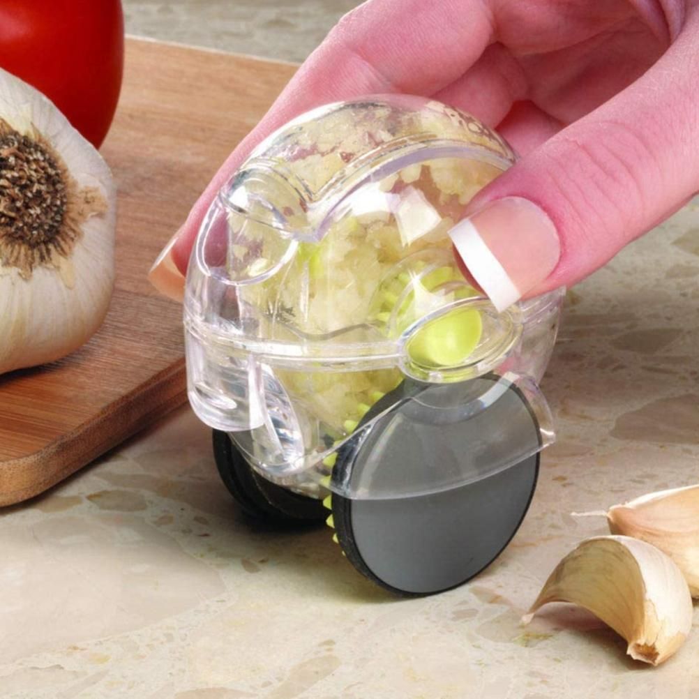 Garlic Mincer Garlic Chopper Rolling Manual Garlic Crusher with Wheel Kitchen view 7
