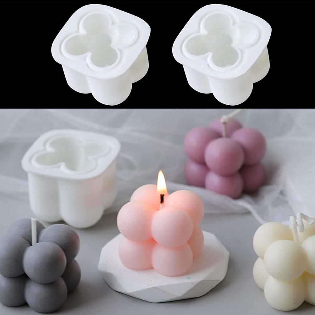 2 Pcs Silicone Candles Molds 3D Handmade Candles Molds for Candle Making view 4