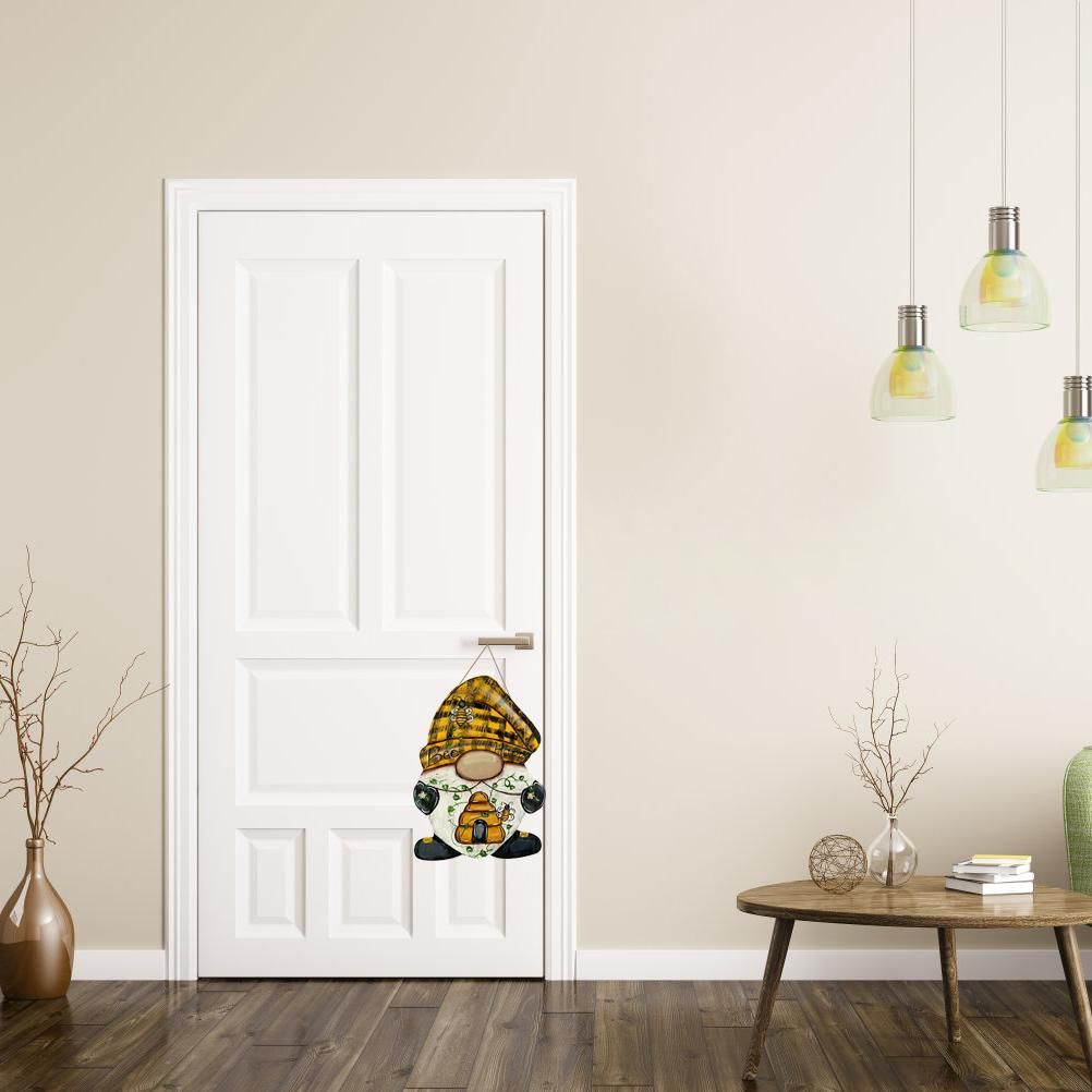 Door Sign Scandinavian Tomte Door Hanger Home Wreath for Front Door Porch Decor view 6