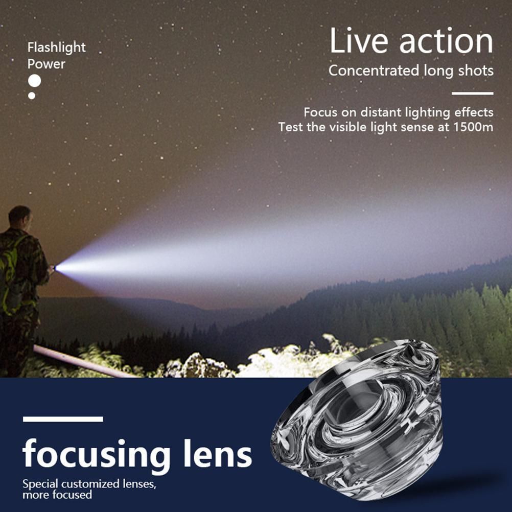 USB Rechargeable LED Flashlights Emergency Flashlight 3 Lighting Modes view 7