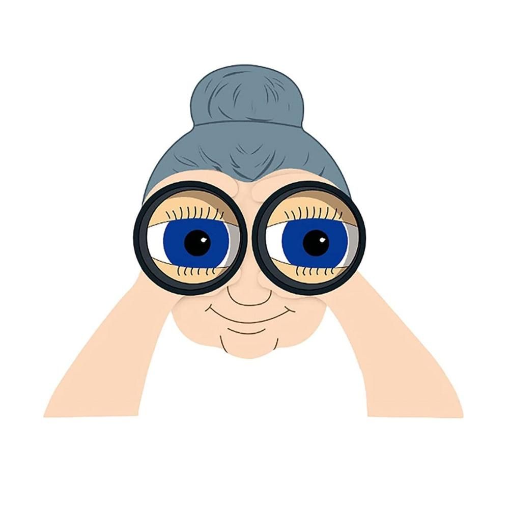 Funny Fence Decoration Nosy Old Man and Lady Yard Sign Decoration for Patio view 2
